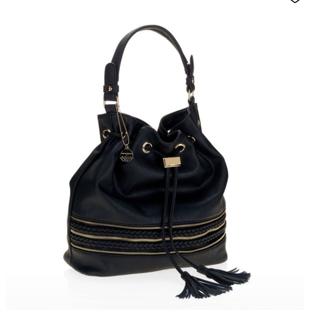 Big Buddha Zipper Braid Drawstring Handbag
